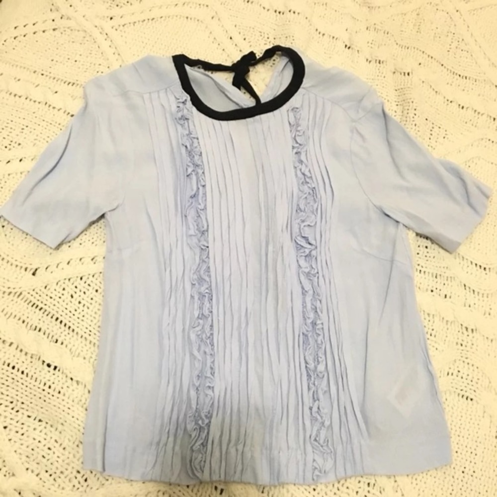 Preppy Light Blue Blouse